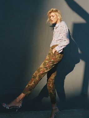 Anthropologie The Wanderer Camo Tapestry Stripe Utility Pants